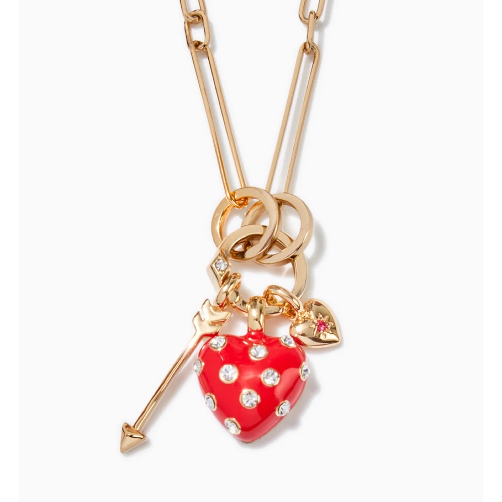 Stella & Dot Stella Strands Momento Heart Trio Set Gold Charms